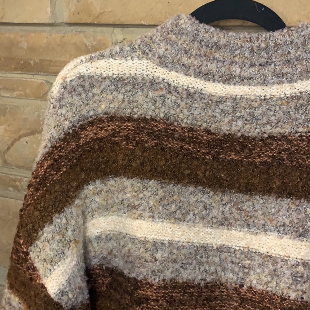 Brown, gray & cream sweater